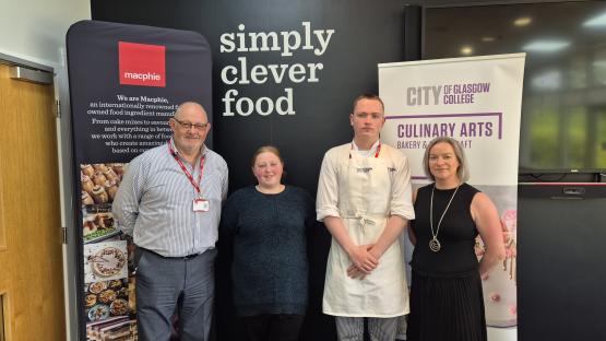 Macphie Scholarship winners with Fraser Hogg